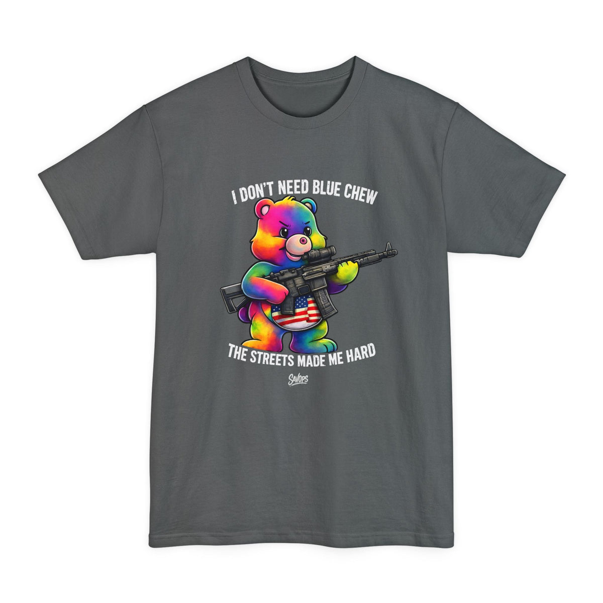 Bear Dont Care — The Streets Made Me Hard Tactical Tall Tee - Savage Operators Tactical Tee | T-Shirt | Savage Operators Clothing | Patriotic Apparel | Military Humor | High Quality Black