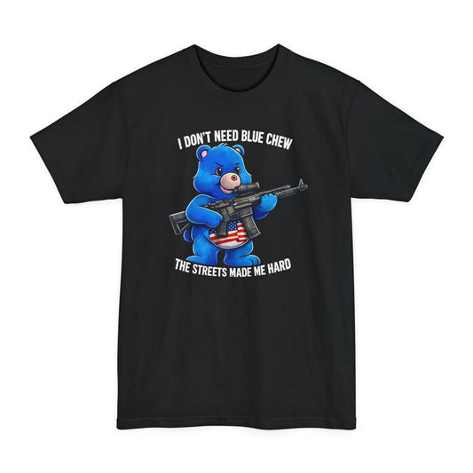 Big & Tall Funny Graphic Shirt – Blue Bear With Rifle Tactical Tee XLT | Savage Operators - Savage Operators Tactical Tee | T-Shirt | Savage Operators Clothing | Patriotic Apparel | Military Humor | High Quality Black