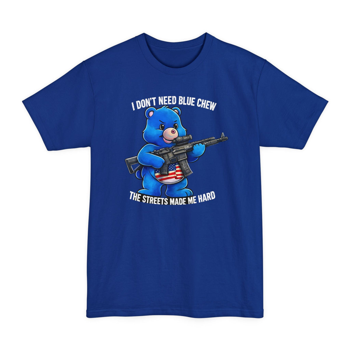 Big & Tall Funny Graphic Shirt – Blue Bear With Rifle Tactical Tee XLT | Savage Operators - Savage Operators Tactical Tee | T-Shirt | Savage Operators Clothing | Patriotic Apparel | Military Humor | High Quality Deep Royal