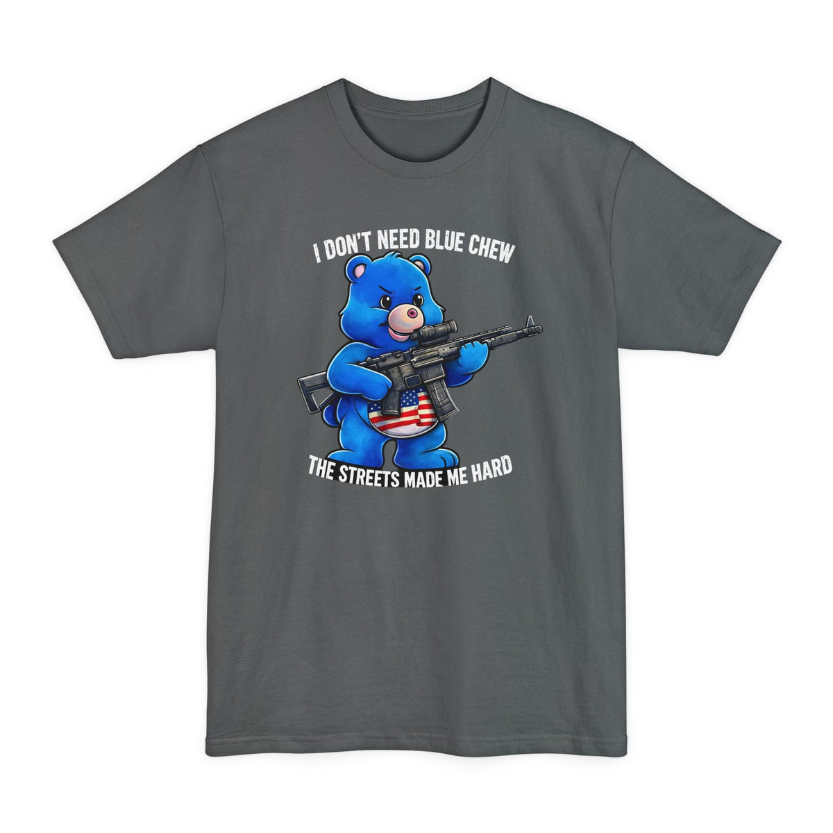 Big & Tall Funny Graphic Shirt – Blue Bear With Rifle Tactical Tee XLT | Savage Operators - Savage Operators Tactical Tee | T-Shirt | Savage Operators Clothing | Patriotic Apparel | Military Humor | High Quality Navy