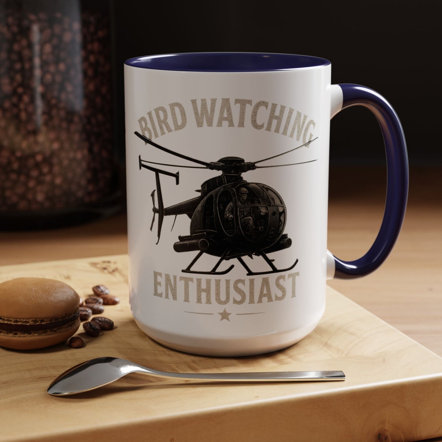 Bird Watching Enthusiast MD Helicopters MH - 6 Little Bird Coffee Mug - Savage Operators Tactical Tee | Mug | Savage Operators Clothing | Patriotic Apparel | Military Humor | High Quality 15oz