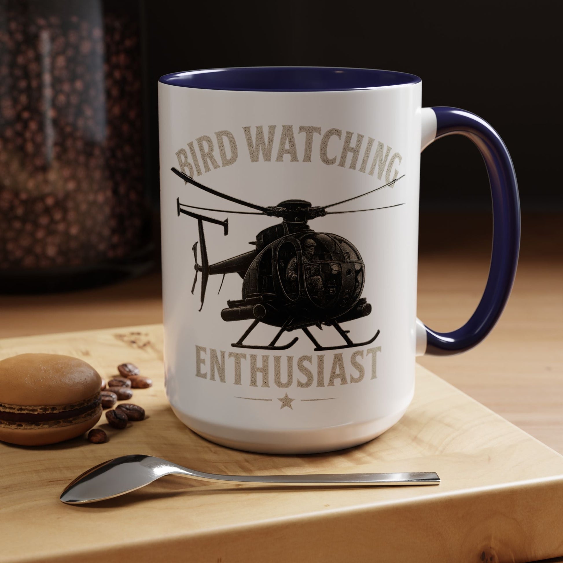 Bird Watching Enthusiast MD Helicopters MH - 6 Little Bird Coffee Mug - Savage Operators Tactical Tee | Mug | Savage Operators Clothing | Patriotic Apparel | Military Humor | High Quality 15oz