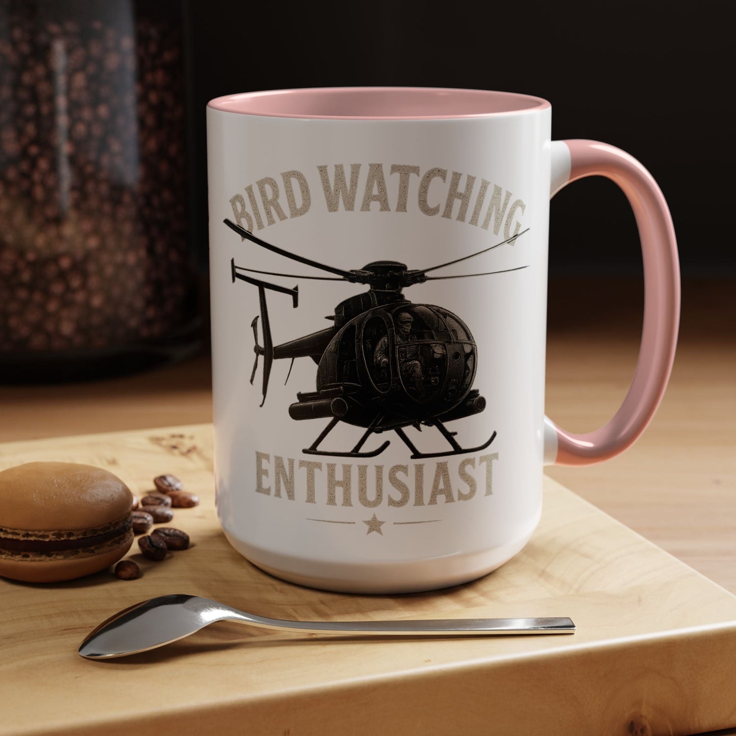 Bird Watching Enthusiast MD Helicopters MH - 6 Little Bird Coffee Mug - Savage Operators Tactical Tee | Mug | Savage Operators Clothing | Patriotic Apparel | Military Humor | High Quality 15oz