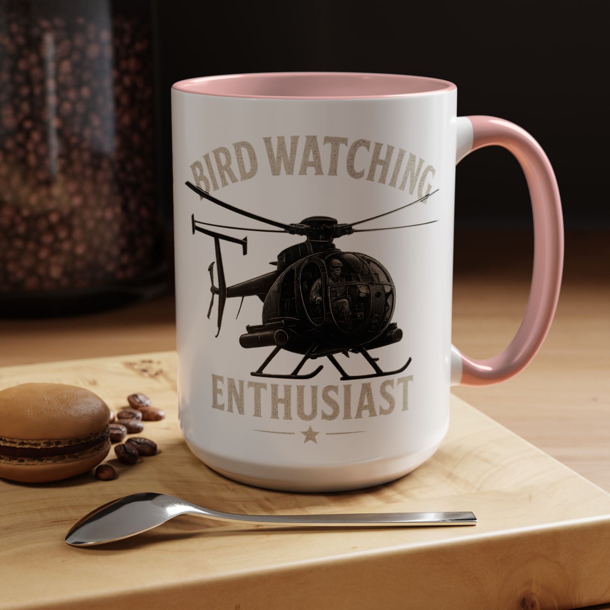 Bird Watching Enthusiast MD Helicopters MH - 6 Little Bird Coffee Mug - Savage Operators Tactical Tee | Mug | Savage Operators Clothing | Patriotic Apparel | Military Humor | High Quality 15oz