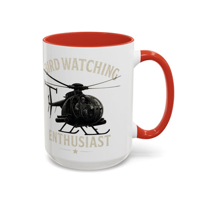 Bird Watching Enthusiast MD Helicopters MH - 6 Little Bird Coffee Mug - Savage Operators Tactical Tee | Mug | Savage Operators Clothing | Patriotic Apparel | Military Humor | High Quality 15oz