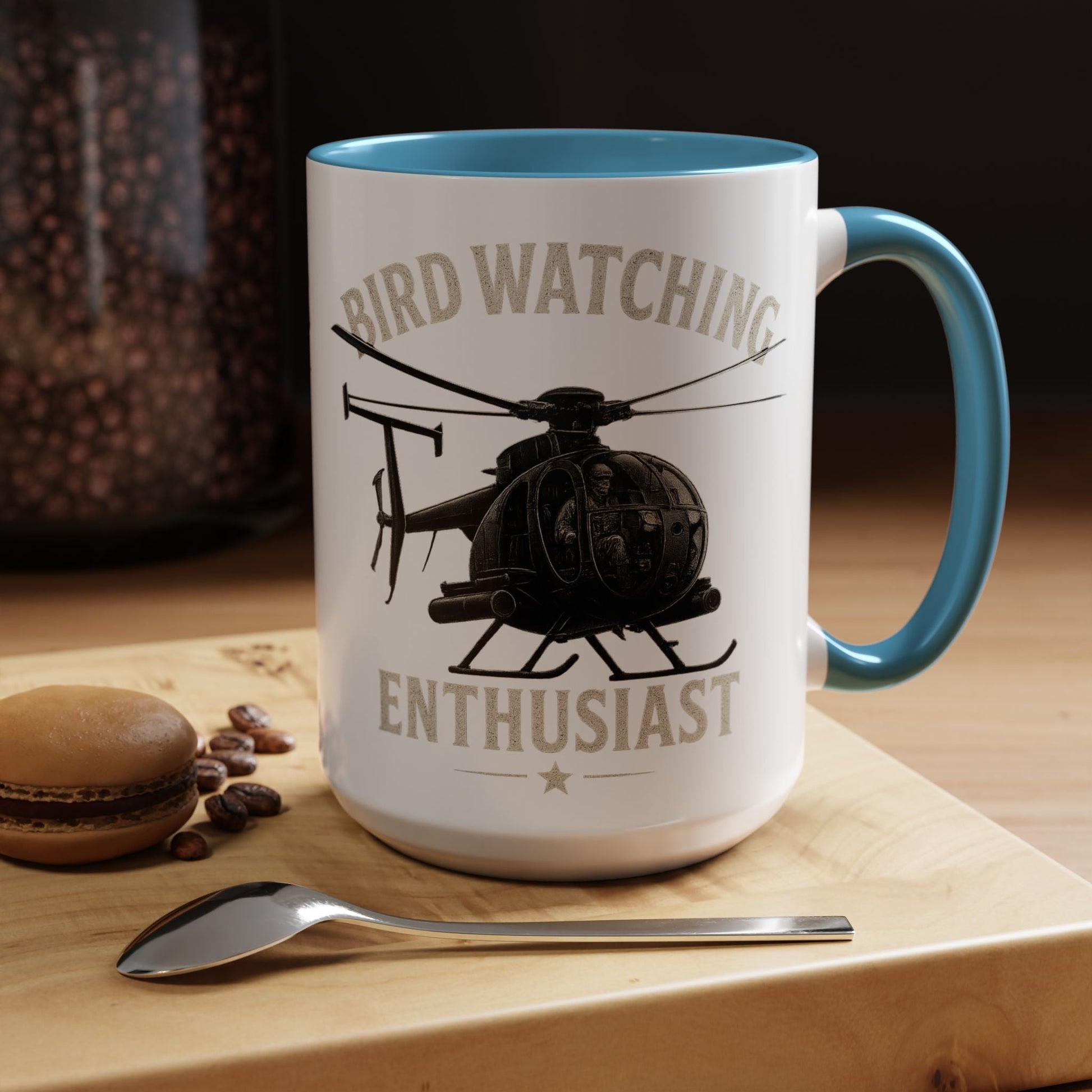 Bird Watching Enthusiast MD Helicopters MH - 6 Little Bird Coffee Mug - Savage Operators Tactical Tee | Mug | Savage Operators Clothing | Patriotic Apparel | Military Humor | High Quality 15oz