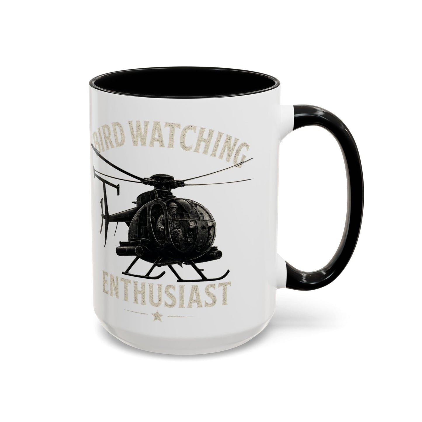 Bird Watching Enthusiast MD Helicopters MH - 6 Little Bird Coffee Mug - Savage Operators Tactical Tee | Mug | Savage Operators Clothing | Patriotic Apparel | Military Humor | High Quality 15oz
