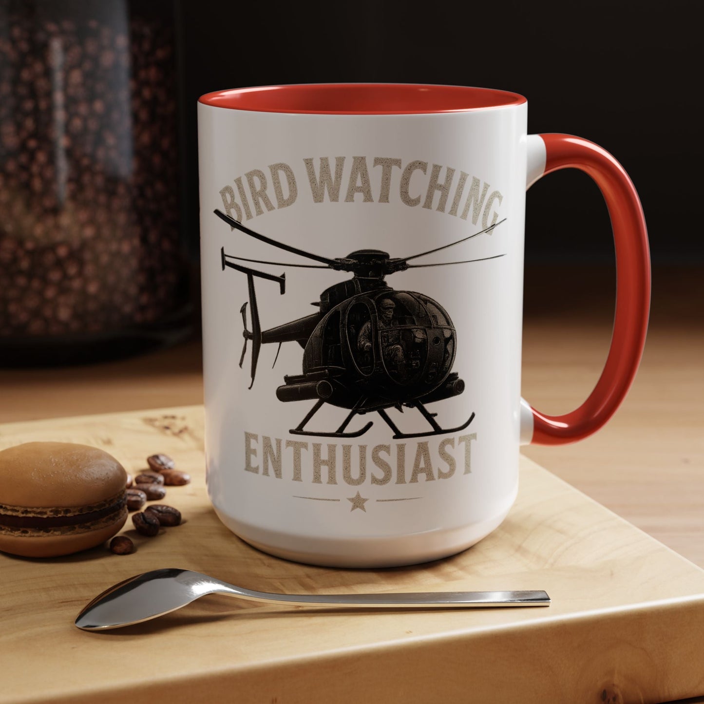 Bird Watching Enthusiast MD Helicopters MH - 6 Little Bird Coffee Mug - Savage Operators Tactical Tee | Mug | Savage Operators Clothing | Patriotic Apparel | Military Humor | High Quality 15oz