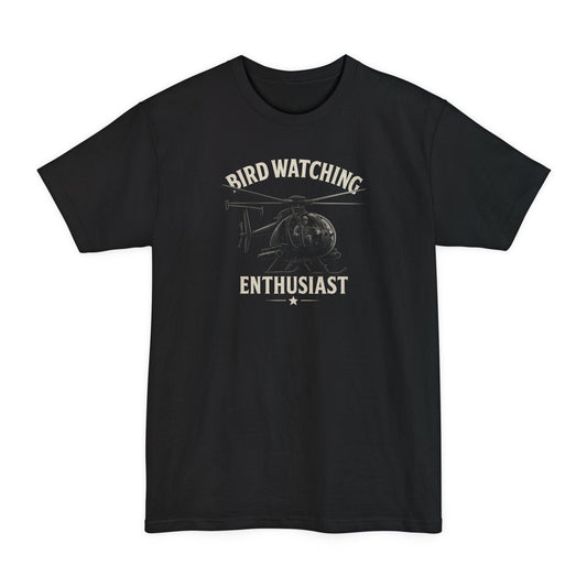 Bird Watching Enthusiast T-Shirt - XLT Tall Tee - Savage Operators Tactical Tee | T-Shirt | Savage Operators Clothing | Patriotic Apparel | Military Humor | High Quality Black