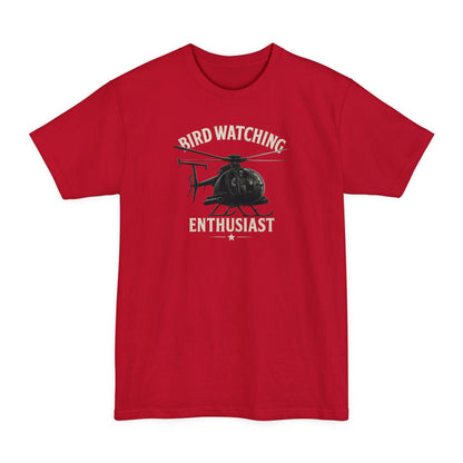 Bird Watching Enthusiast T-Shirt - XLT Tall Tee - Savage Operators Tactical Tee | T-Shirt | Savage Operators Clothing | Patriotic Apparel | Military Humor | High Quality Deep Red