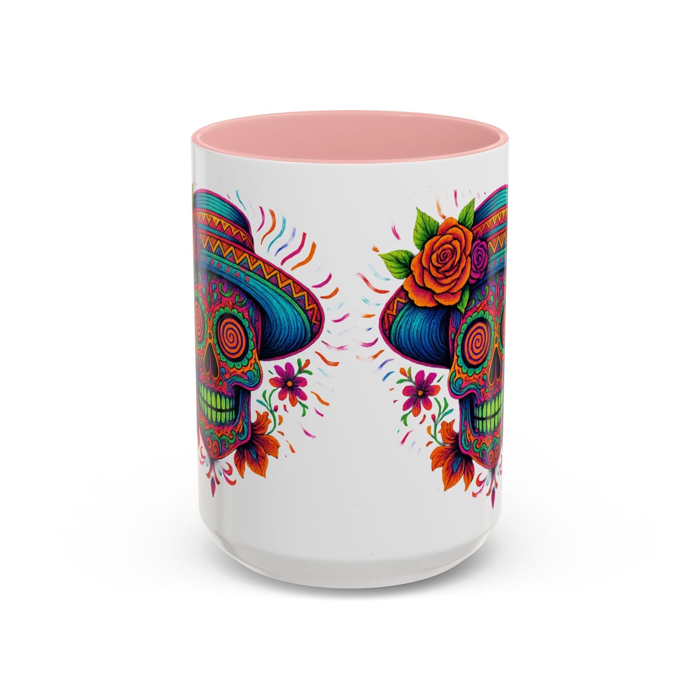 Day of the Dead Sugar Skull Coffee Mug — Colorful Mexican Calavera Accent Mug - Savage Operators Tactical Tee | Mug | Savage Operators Clothing | Patriotic Apparel | Military Humor | High Quality 15oz