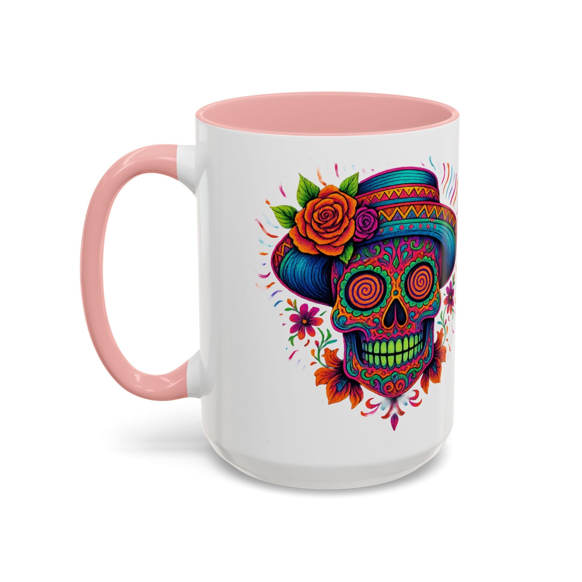 Day of the Dead Sugar Skull Coffee Mug — Colorful Mexican Calavera Accent Mug - Savage Operators Tactical Tee | Mug | Savage Operators Clothing | Patriotic Apparel | Military Humor | High Quality 15oz