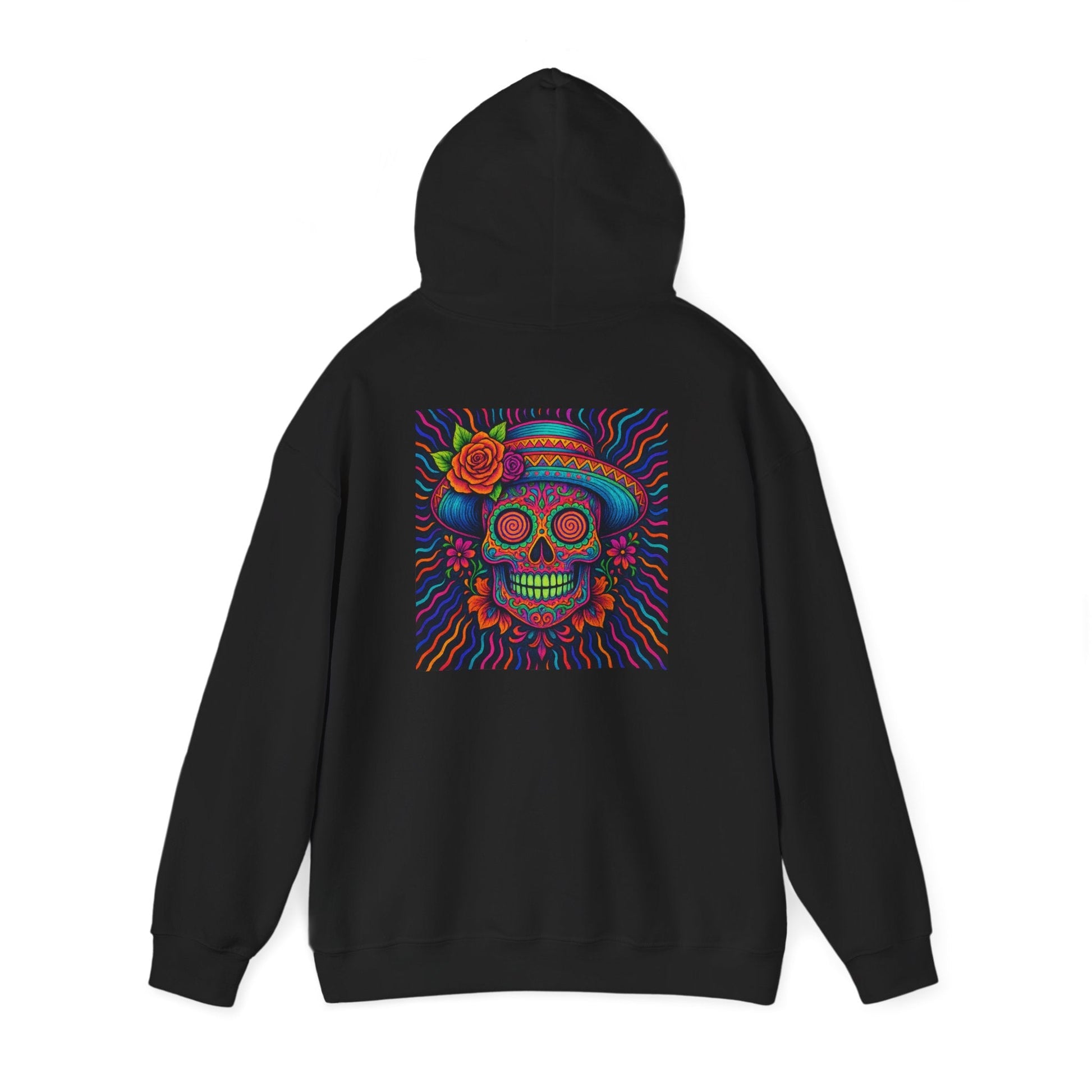 Day of the Dead Sugar Skull Hoodie — Colorful Psychedelic Calavera Sweatshirt SavOps - Savage Operators Tactical Tee | Hoodie | Savage Operators Clothing | Patriotic Apparel | Military Humor | High Quality S