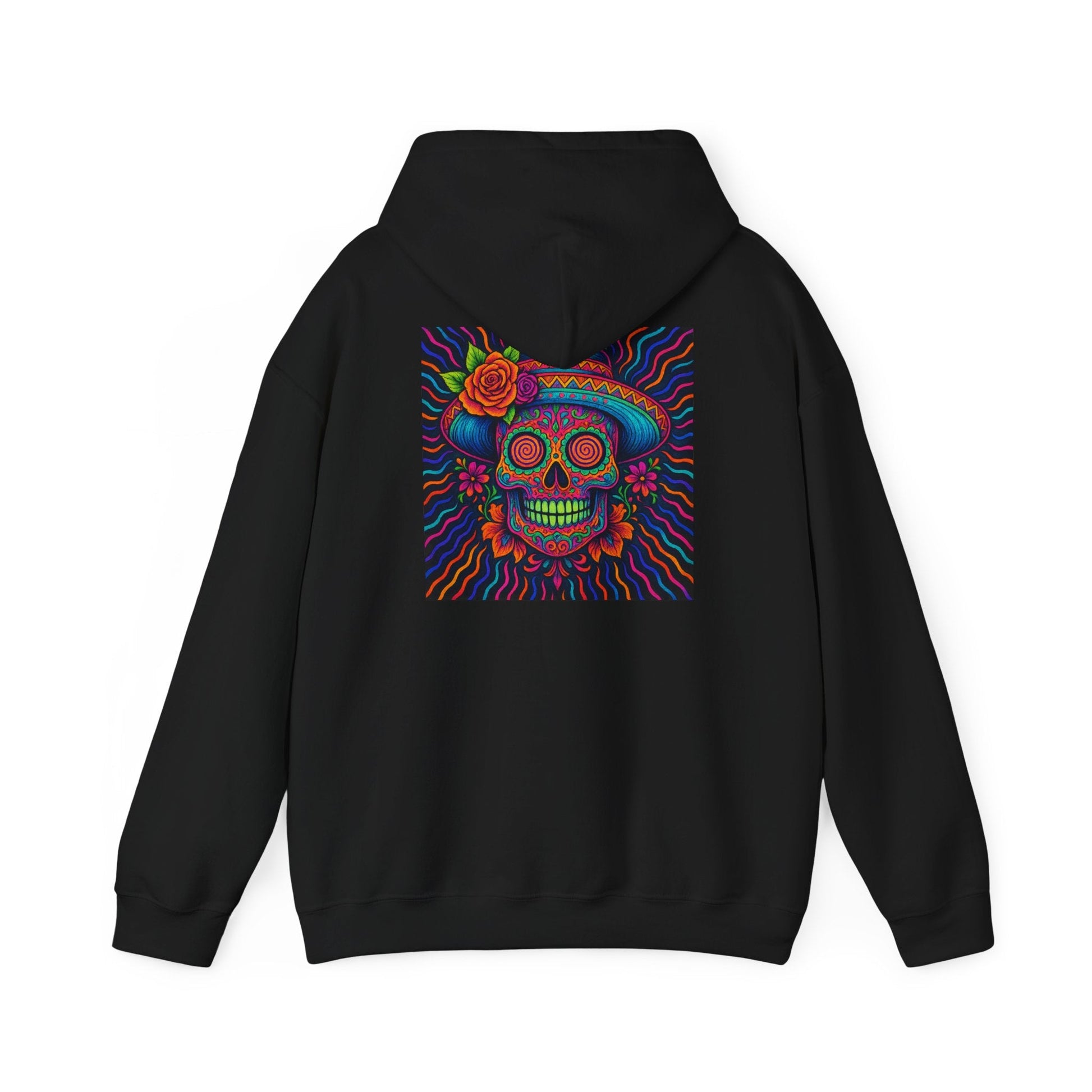 Day of the Dead Sugar Skull Hoodie — Colorful Psychedelic Calavera Sweatshirt SavOps - Savage Operators Tactical Tee | Hoodie | Savage Operators Clothing | Patriotic Apparel | Military Humor | High Quality S