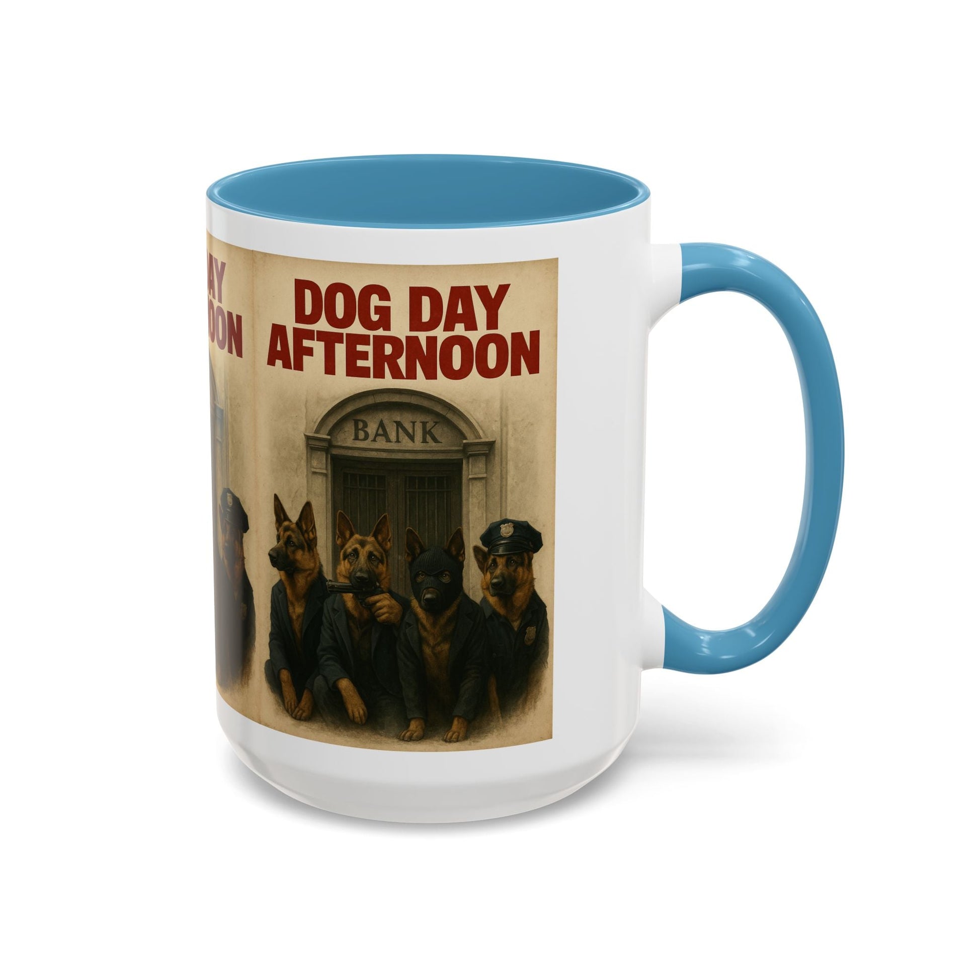 Dog Day Afternoon Coffee Mug — Vintage Canine Heist Design k9 16oz - Savage Operators Tactical Tee | Mug | Savage Operators Clothing | Patriotic Apparel | Military Humor | High Quality 15oz