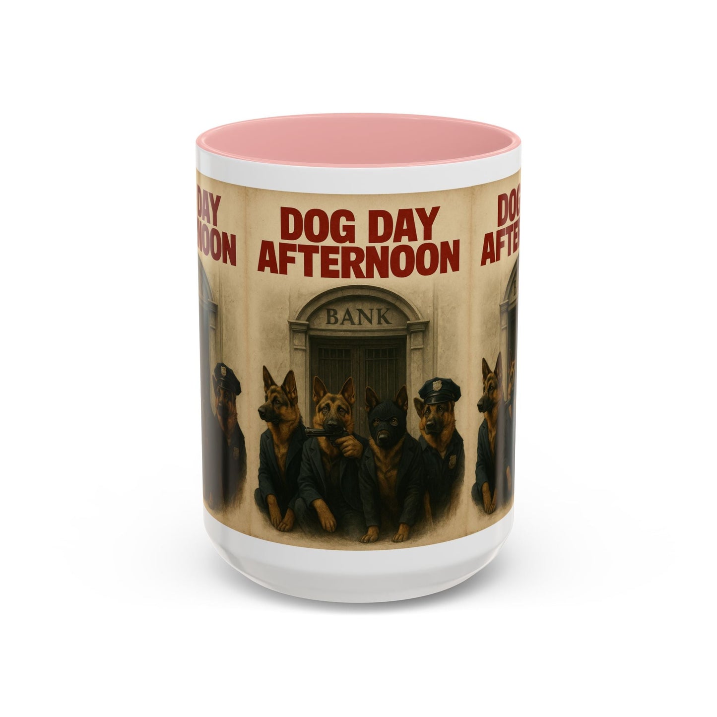 Dog Day Afternoon Coffee Mug — Vintage Canine Heist Design k9 16oz - Savage Operators Tactical Tee | Mug | Savage Operators Clothing | Patriotic Apparel | Military Humor | High Quality 15oz