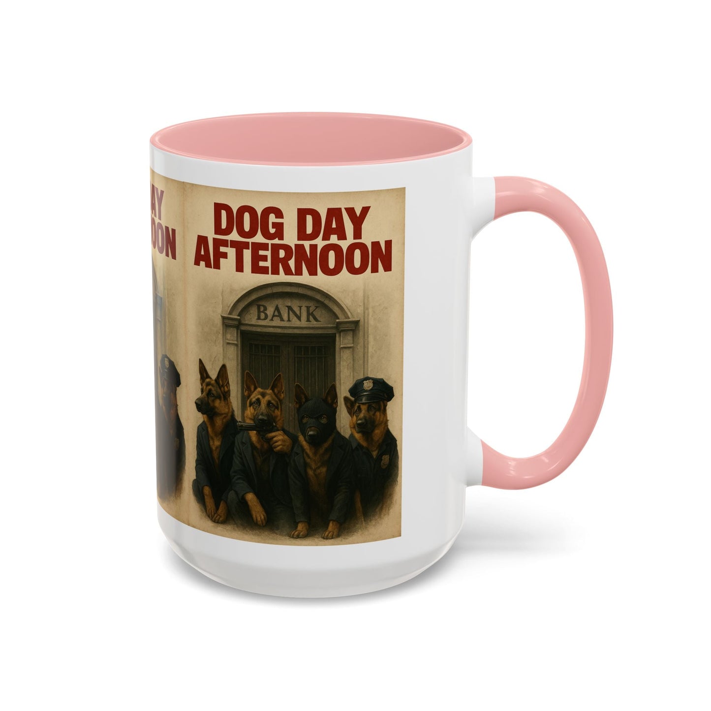 Dog Day Afternoon Coffee Mug — Vintage Canine Heist Design k9 16oz - Savage Operators Tactical Tee | Mug | Savage Operators Clothing | Patriotic Apparel | Military Humor | High Quality 15oz