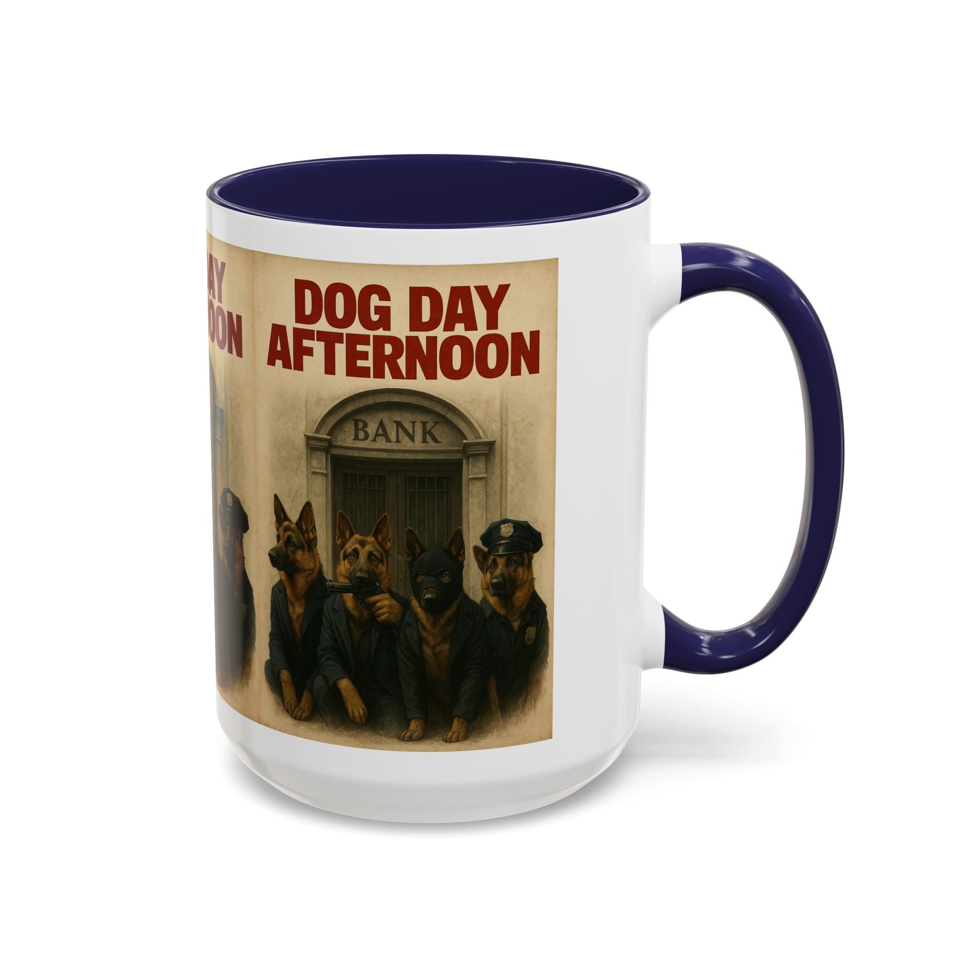 Dog Day Afternoon Coffee Mug — Vintage Canine Heist Design k9 16oz - Savage Operators Tactical Tee | Mug | Savage Operators Clothing | Patriotic Apparel | Military Humor | High Quality 15oz