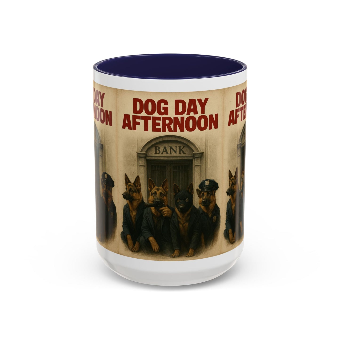 Dog Day Afternoon Coffee Mug — Vintage Canine Heist Design k9 16oz - Savage Operators Tactical Tee | Mug | Savage Operators Clothing | Patriotic Apparel | Military Humor | High Quality 15oz