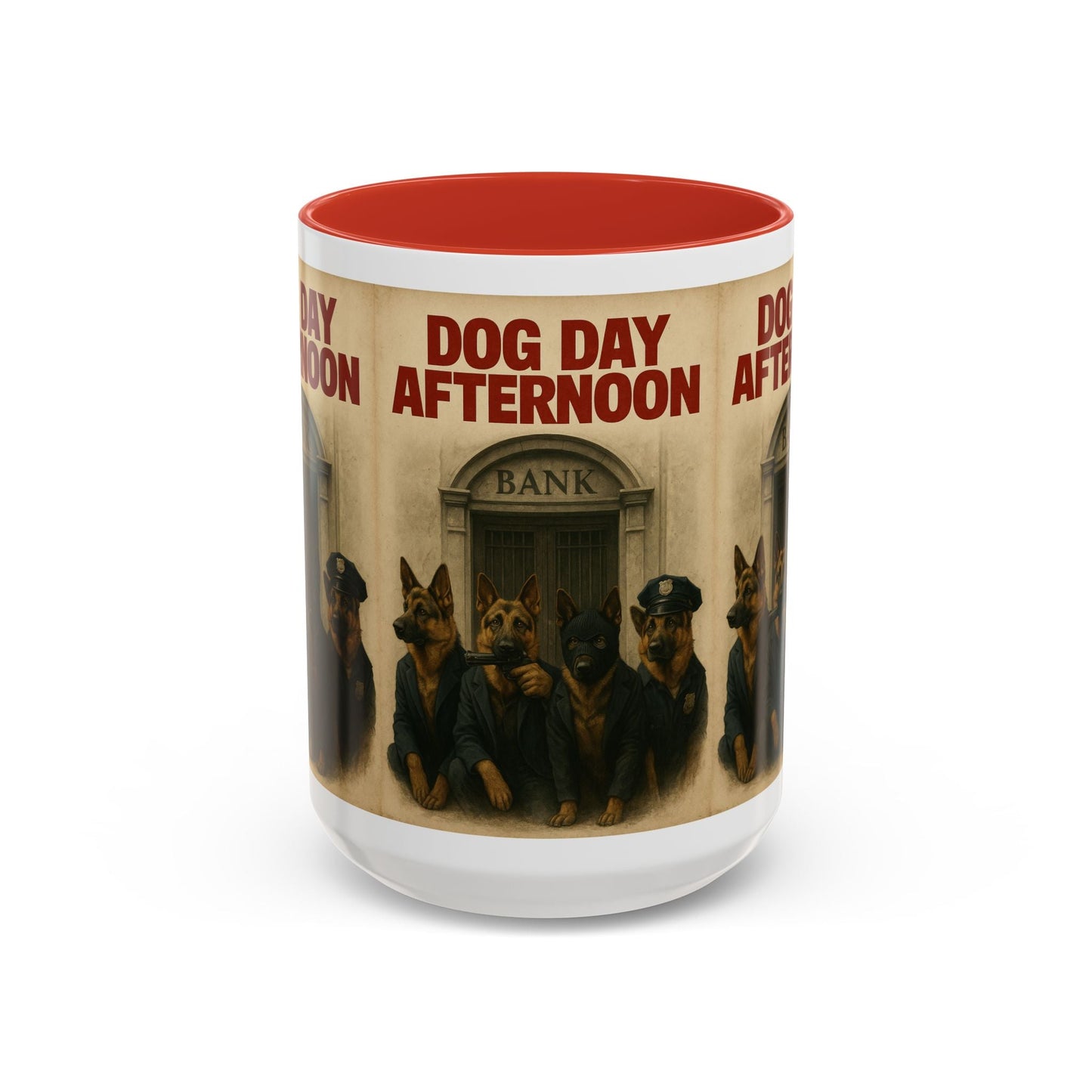 Dog Day Afternoon Coffee Mug — Vintage Canine Heist Design k9 16oz - Savage Operators Tactical Tee | Mug | Savage Operators Clothing | Patriotic Apparel | Military Humor | High Quality 15oz