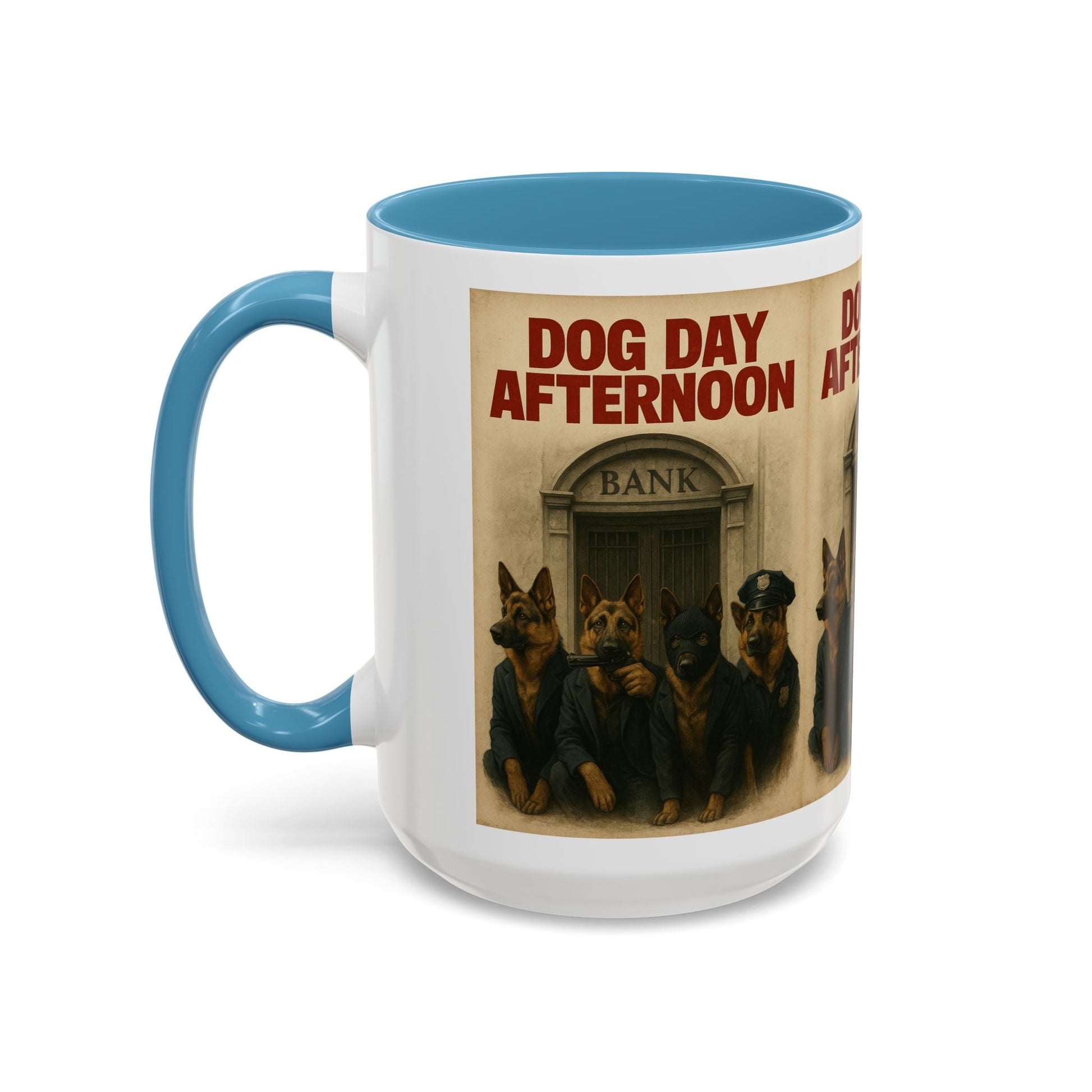 Dog Day Afternoon Coffee Mug — Vintage Canine Heist Design k9 16oz - Savage Operators Tactical Tee | Mug | Savage Operators Clothing | Patriotic Apparel | Military Humor | High Quality 15oz
