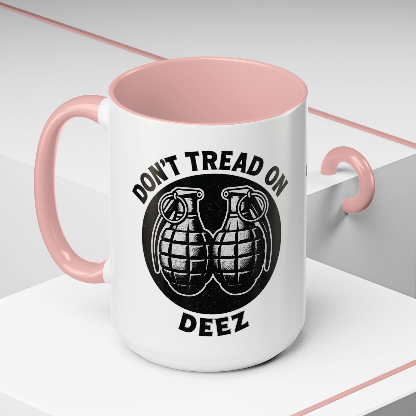 Don’t Tread On Deez Accent Coffee Mug — Funny Military Grenade Design - Savage Operators Tactical Tee | Mug | Savage Operators Clothing | Patriotic Apparel | Military Humor | High Quality 15oz