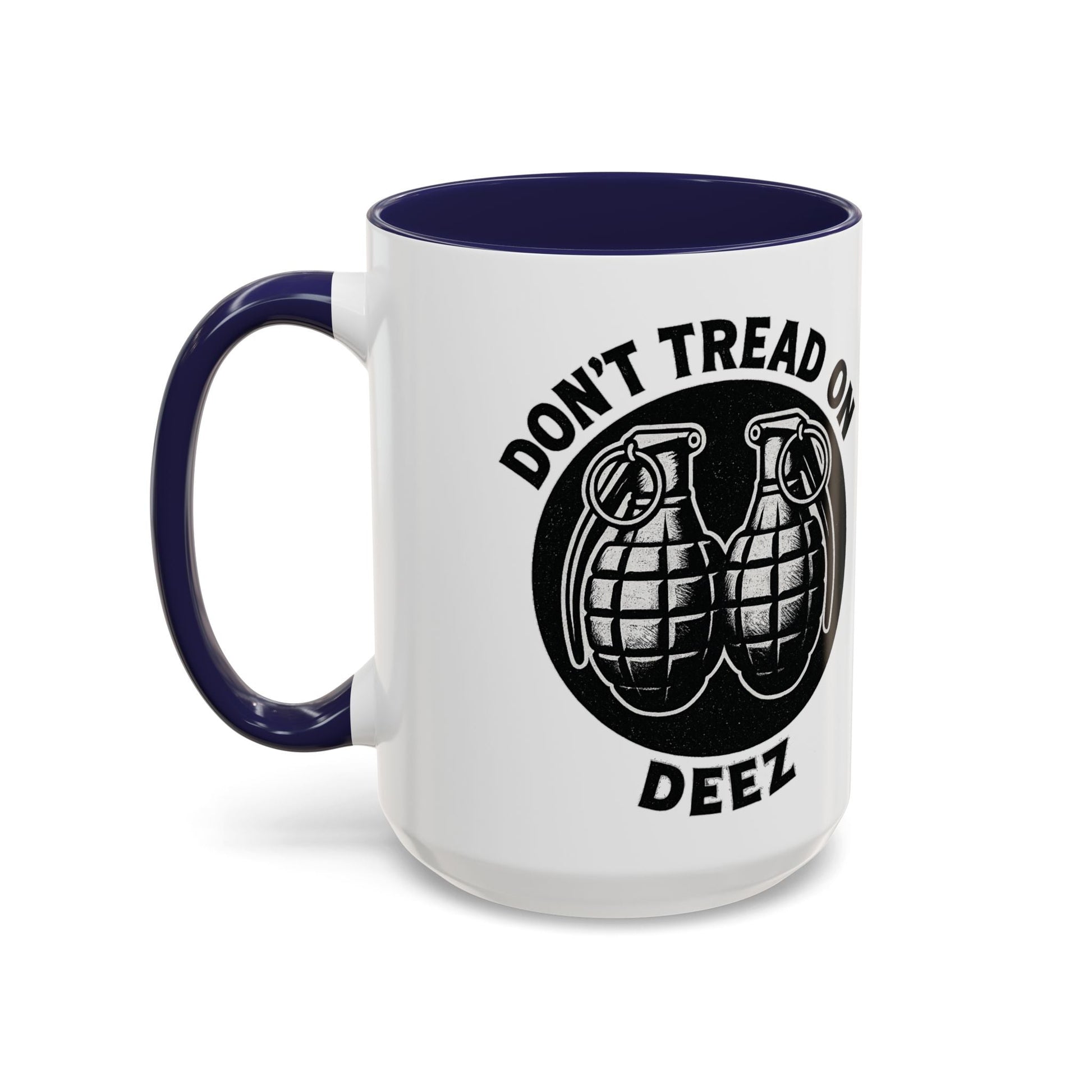 Don’t Tread On Deez Accent Coffee Mug — Funny Military Grenade Design - Savage Operators Tactical Tee | Mug | Savage Operators Clothing | Patriotic Apparel | Military Humor | High Quality 15oz