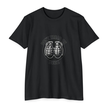 Don’t Tread on Deez Grenades Tee | Savage Operators Funny Tactical Shirt - Savage Operators Tactical Tee | T-Shirt | Savage Operators Clothing | Patriotic Apparel | Military Humor | High Quality CVC Black
