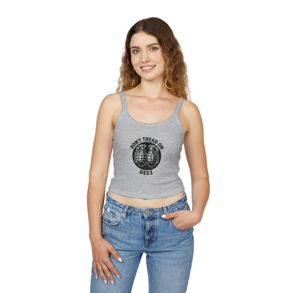 Don’t Tread On Deez | Women’s Tactical Crop Tank by SavOps - Savage Operators Tactical Tee | Tank Top | Savage Operators Clothing | Patriotic Apparel | Military Humor | High Quality Solid Red Blend