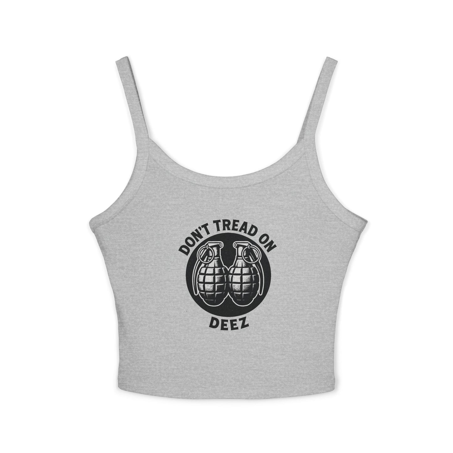 Don’t Tread On Deez | Women’s Tactical Crop Tank by SavOps - Savage Operators Tactical Tee | Tank Top | Savage Operators Clothing | Patriotic Apparel | Military Humor | High Quality Athletic Heather