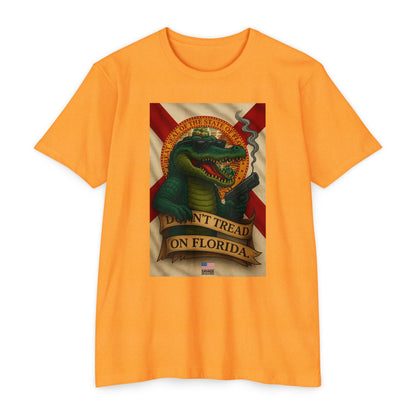 Don’t Tread On Florida – Tactical Gator Tee | Savage Operators - Savage Operators Tactical Tee | T-Shirt | Savage Operators Clothing | Patriotic Apparel | Military Humor | High Quality CVC Orange
