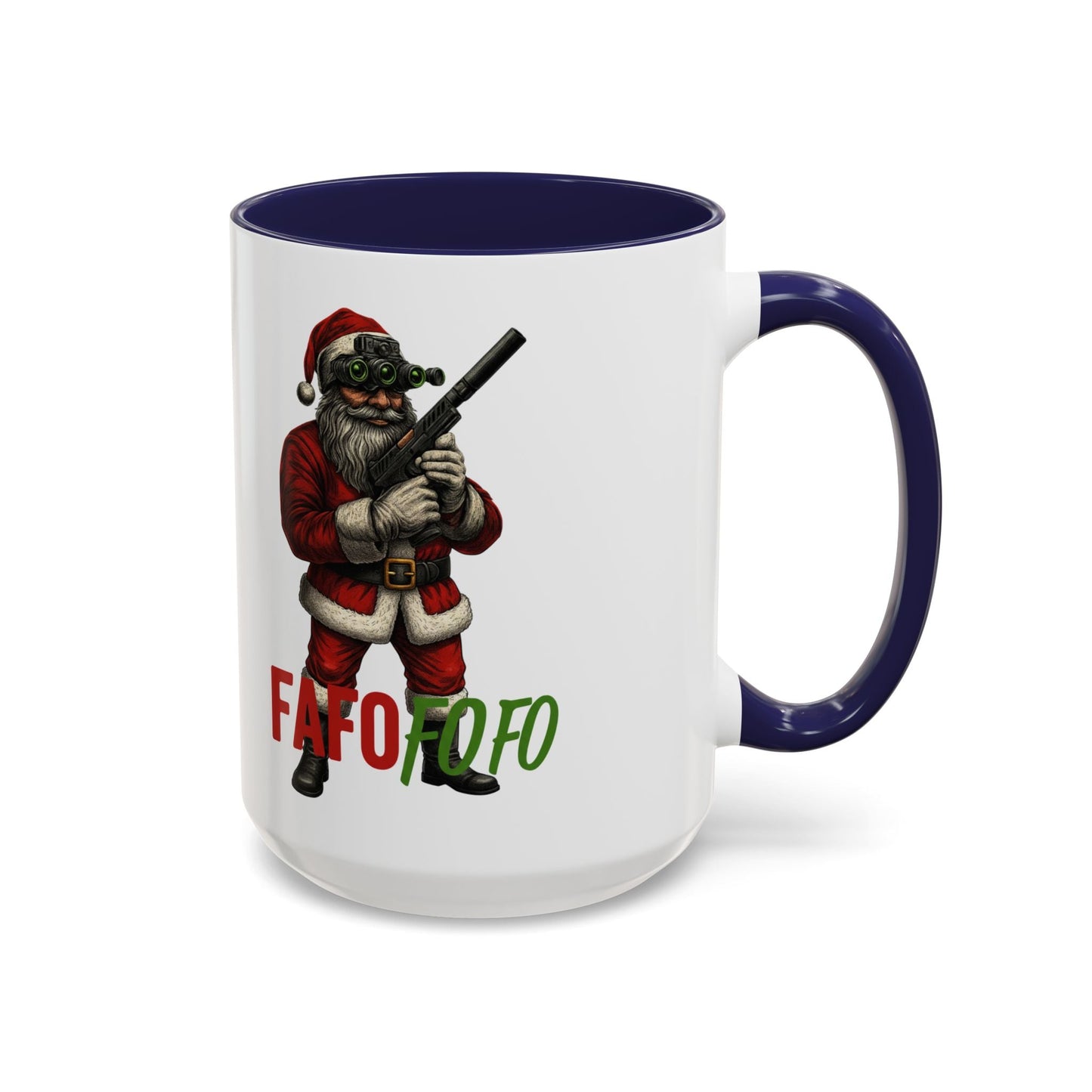 FAFO FOFO Funny Santa Coffee Mug — Humorous Christmas Coffee Mug - Savage Operators Tactical Tee | Mug | Savage Operators Clothing | Patriotic Apparel | Military Humor | High Quality 15oz