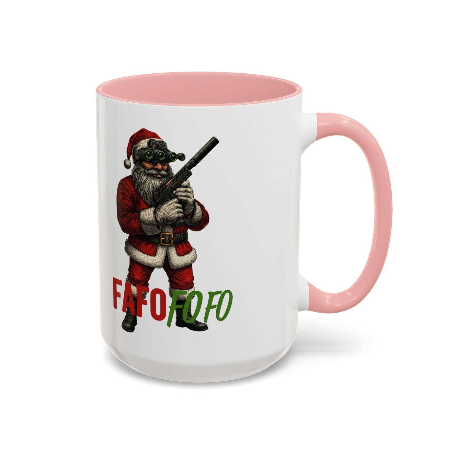 FAFO FOFO Funny Santa Coffee Mug — Humorous Christmas Coffee Mug - Savage Operators Tactical Tee | Mug | Savage Operators Clothing | Patriotic Apparel | Military Humor | High Quality 15oz