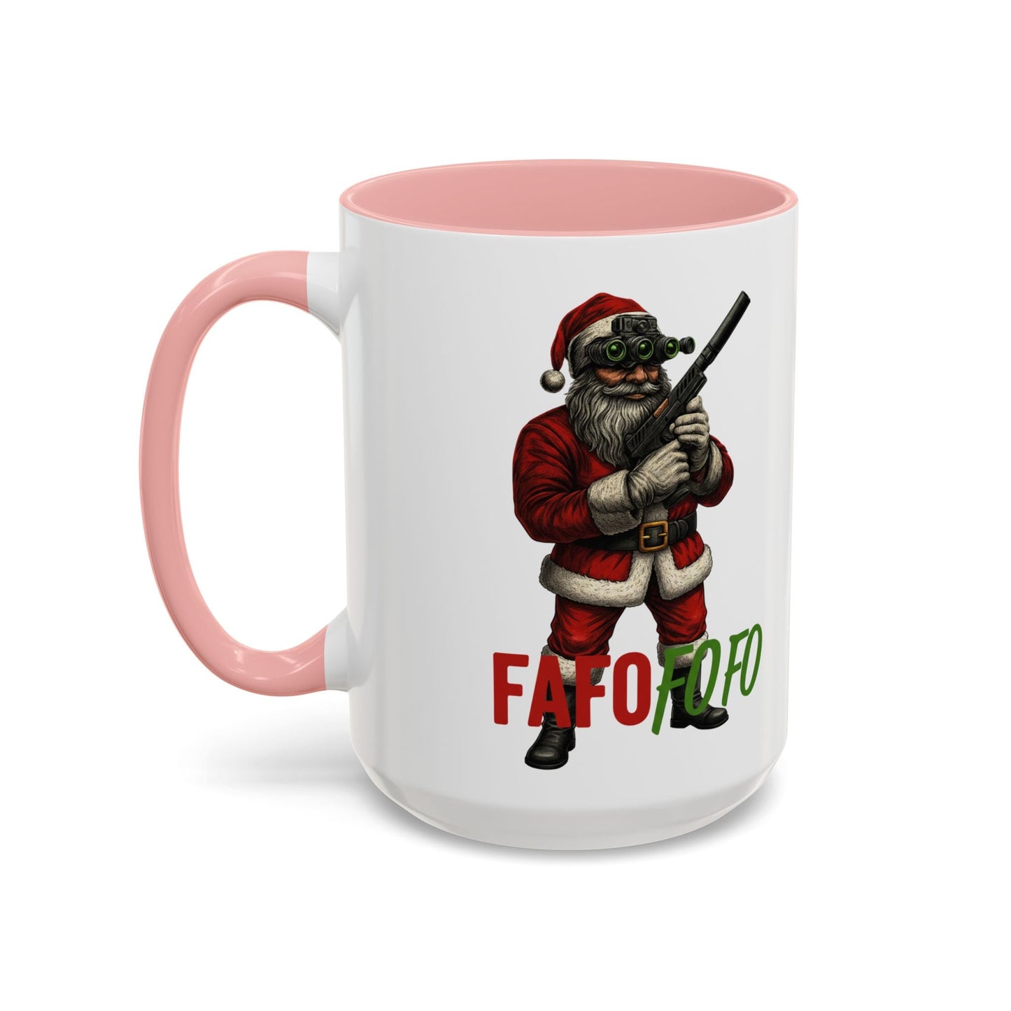 FAFO FOFO Funny Santa Coffee Mug — Humorous Christmas Coffee Mug - Savage Operators Tactical Tee | Mug | Savage Operators Clothing | Patriotic Apparel | Military Humor | High Quality 15oz