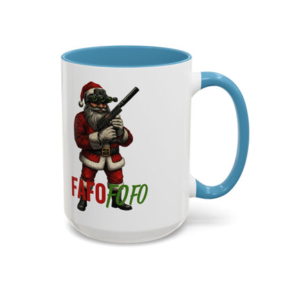 FAFO FOFO Funny Santa Coffee Mug — Humorous Christmas Coffee Mug - Savage Operators Tactical Tee | Mug | Savage Operators Clothing | Patriotic Apparel | Military Humor | High Quality 15oz