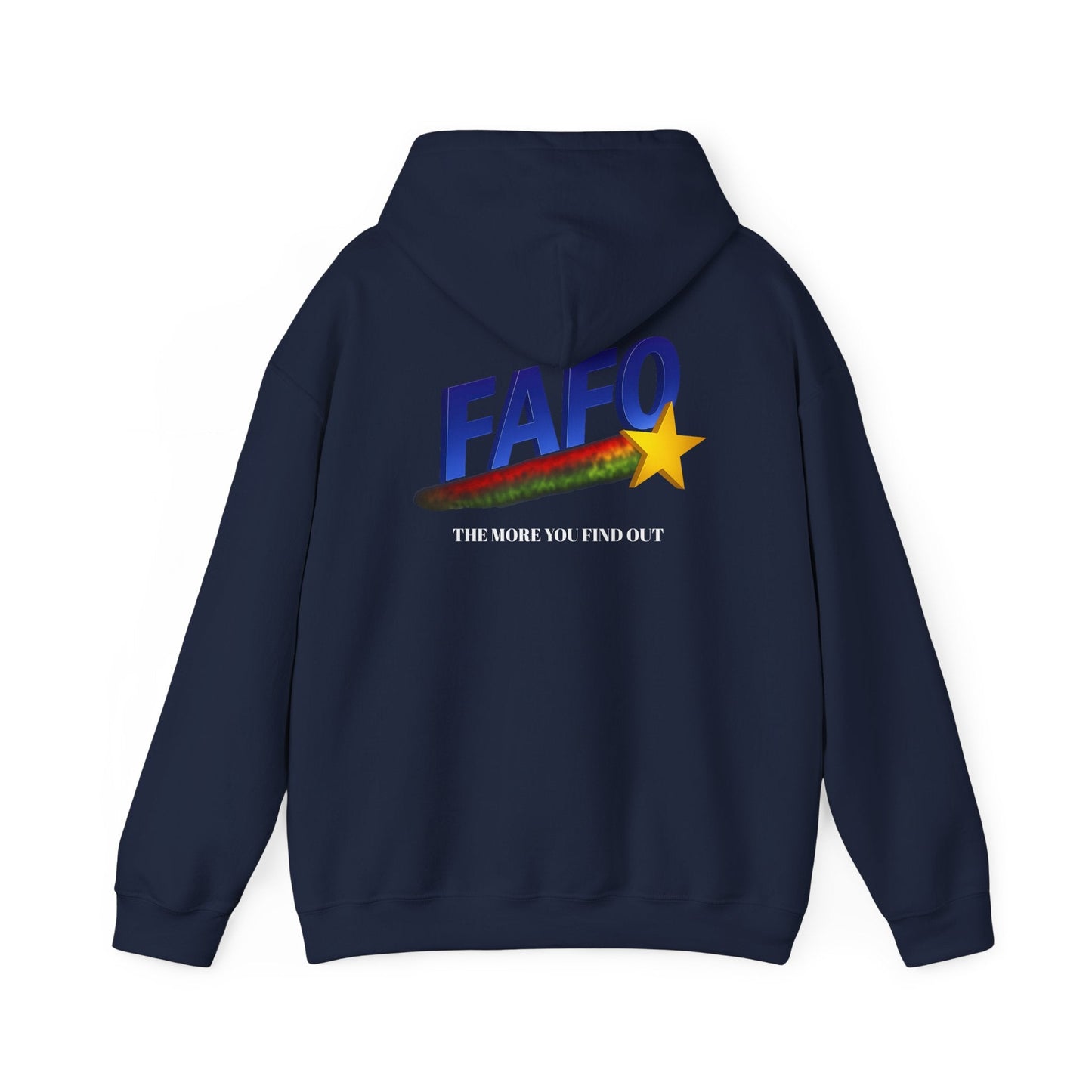 FAFO Star Hoodie — The More You Find Out Bold Retro Logo Pullover - Savage Operators Tactical Tee | Hoodie | Savage Operators Clothing | Patriotic Apparel | Military Humor | High Quality S