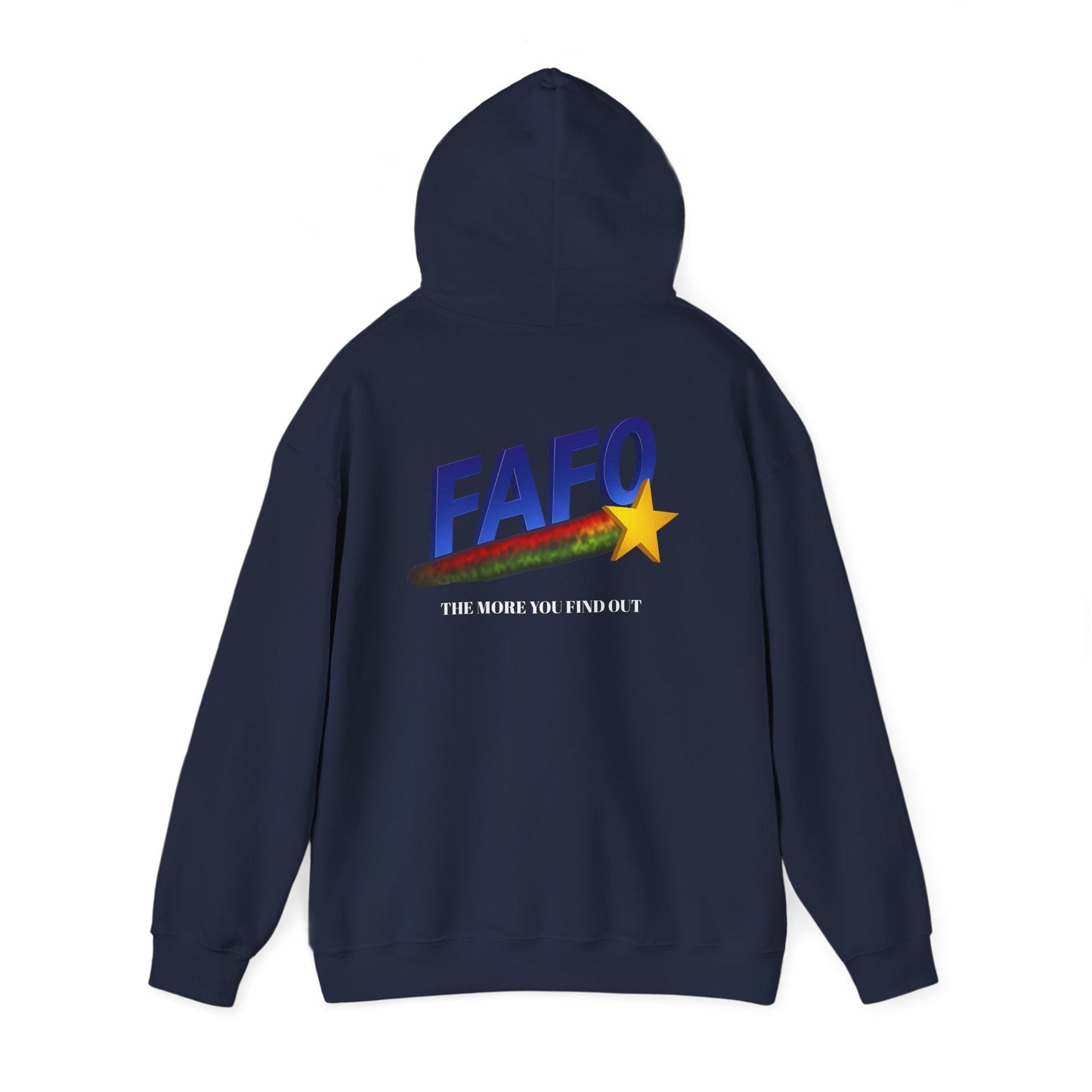 FAFO Star Hoodie — The More You Find Out Bold Retro Logo Pullover - Savage Operators Tactical Tee | Hoodie | Savage Operators Clothing | Patriotic Apparel | Military Humor | High Quality S