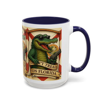 Florida Gator Coffee Mug — Don't Tread on Florida Novelty Cup 16oz - Savage Operators Tactical Tee | Mug | Savage Operators Clothing | Patriotic Apparel | Military Humor | High Quality 15oz