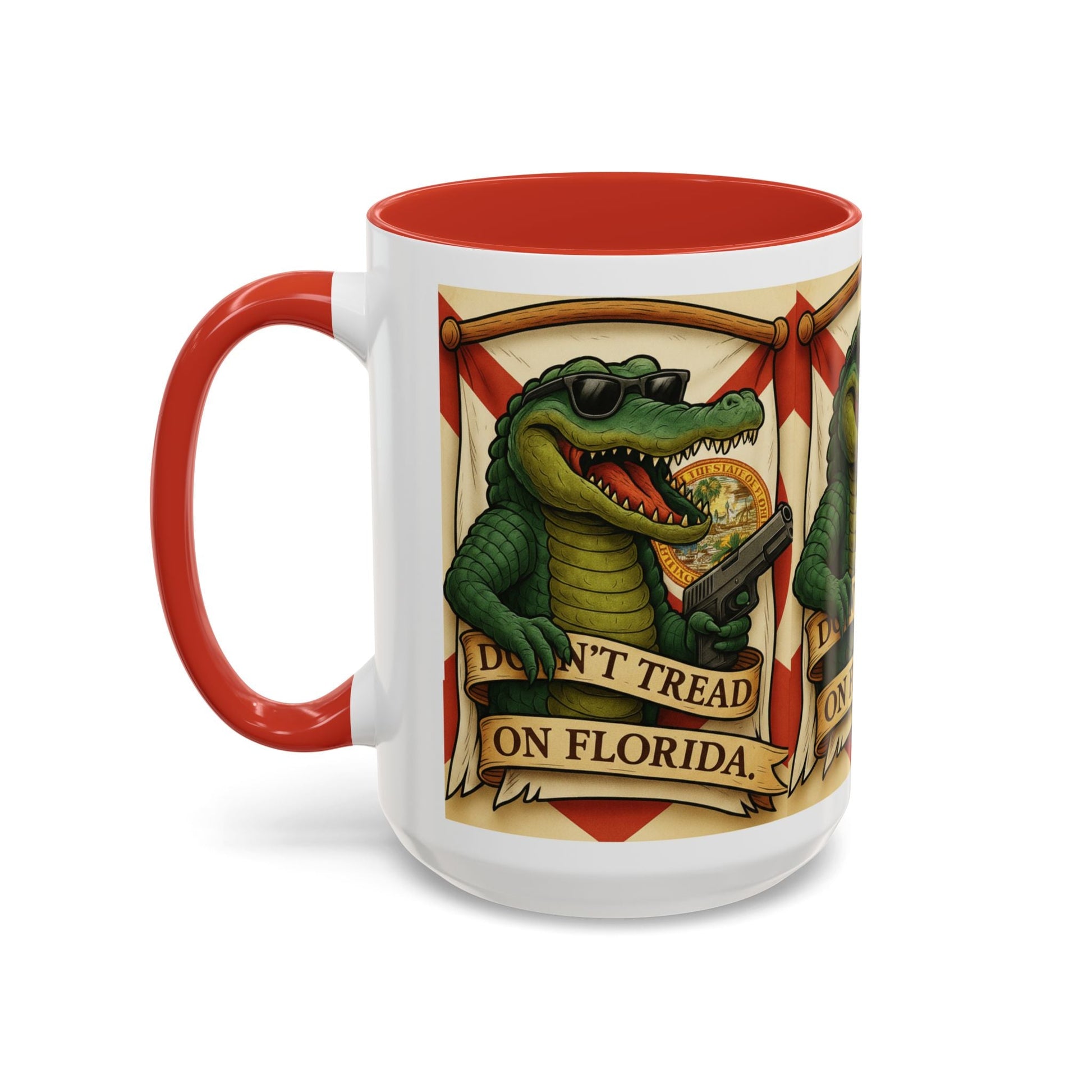 Florida Gator Coffee Mug — Don't Tread on Florida Novelty Cup 16oz - Savage Operators Tactical Tee | Mug | Savage Operators Clothing | Patriotic Apparel | Military Humor | High Quality 15oz