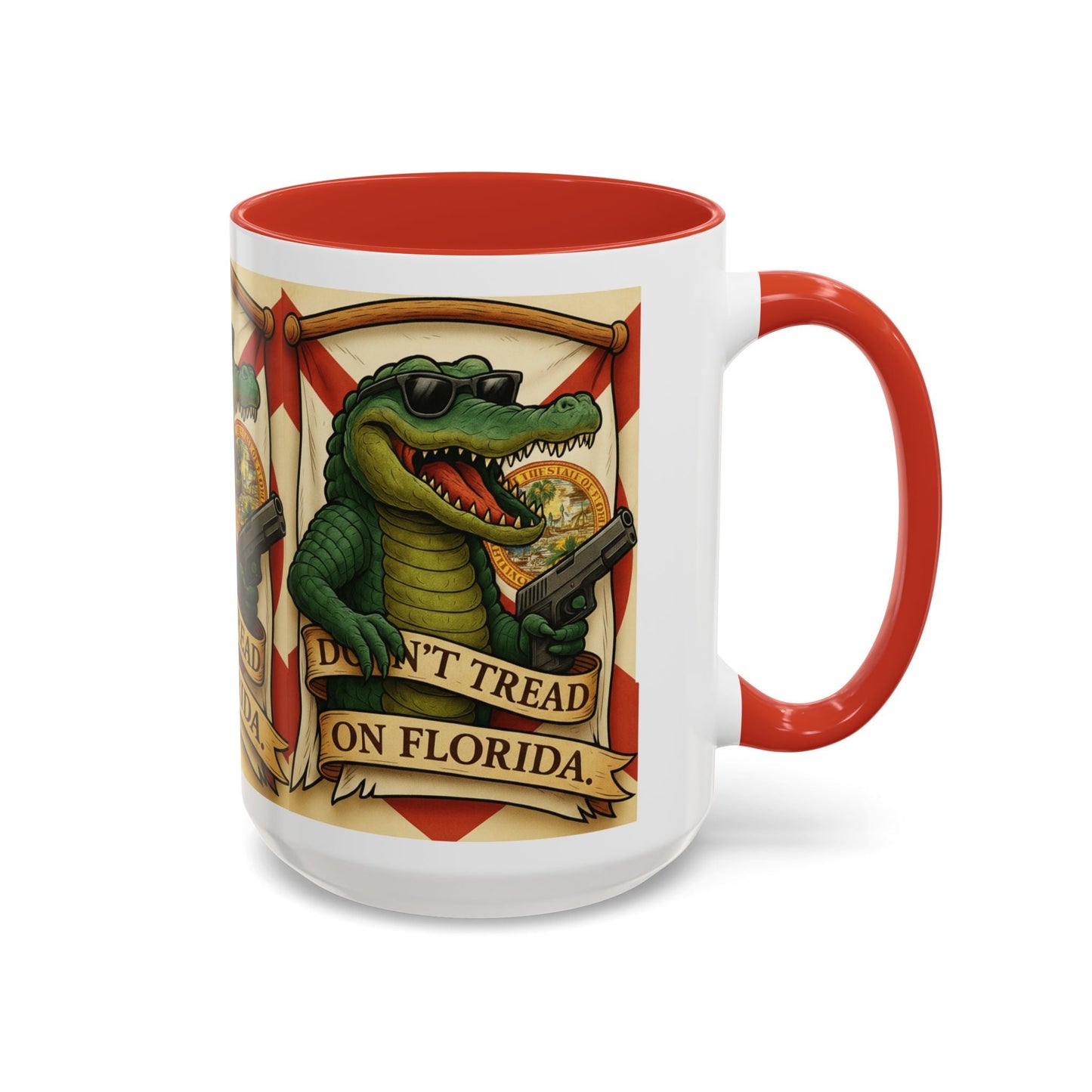 Florida Gator Coffee Mug — Don't Tread on Florida Novelty Cup 16oz - Savage Operators Tactical Tee | Mug | Savage Operators Clothing | Patriotic Apparel | Military Humor | High Quality 15oz