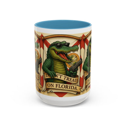 Florida Gator Coffee Mug — Don't Tread on Florida Novelty Cup 16oz - Savage Operators Tactical Tee | Mug | Savage Operators Clothing | Patriotic Apparel | Military Humor | High Quality 15oz