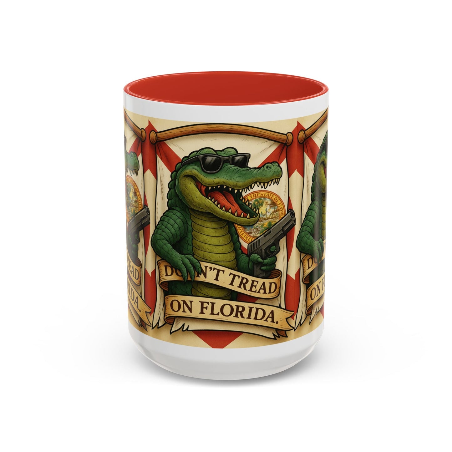 Florida Gator Coffee Mug — Don't Tread on Florida Novelty Cup 16oz - Savage Operators Tactical Tee | Mug | Savage Operators Clothing | Patriotic Apparel | Military Humor | High Quality 15oz