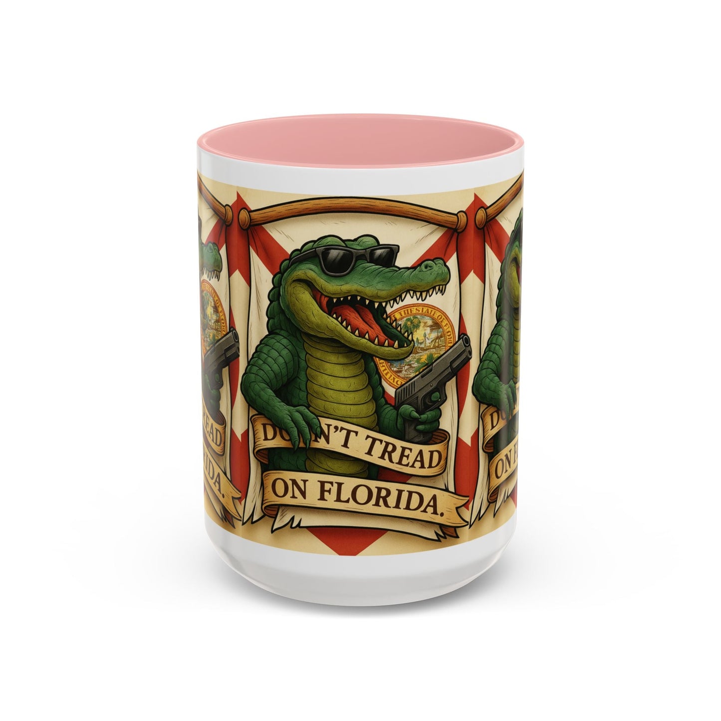 Florida Gator Coffee Mug — Don't Tread on Florida Novelty Cup 16oz - Savage Operators Tactical Tee | Mug | Savage Operators Clothing | Patriotic Apparel | Military Humor | High Quality 15oz