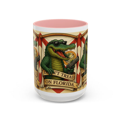 Florida Gator Coffee Mug — Don't Tread on Florida Novelty Cup 16oz - Savage Operators Tactical Tee | Mug | Savage Operators Clothing | Patriotic Apparel | Military Humor | High Quality 15oz