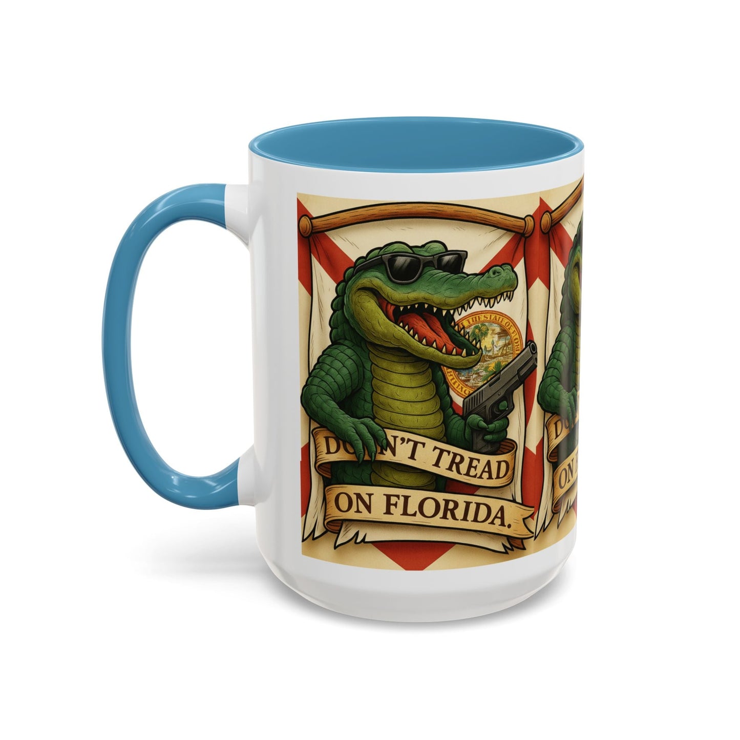 Florida Gator Coffee Mug — Don't Tread on Florida Novelty Cup 16oz - Savage Operators Tactical Tee | Mug | Savage Operators Clothing | Patriotic Apparel | Military Humor | High Quality 15oz