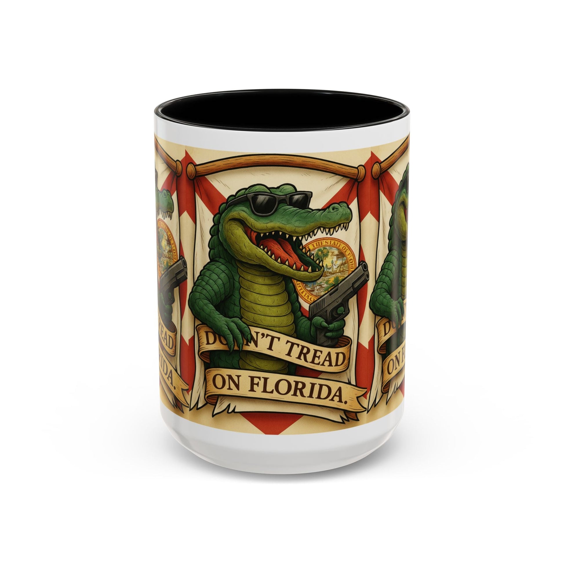 Florida Gator Coffee Mug — Don't Tread on Florida Novelty Cup 16oz - Savage Operators Tactical Tee | Mug | Savage Operators Clothing | Patriotic Apparel | Military Humor | High Quality 15oz