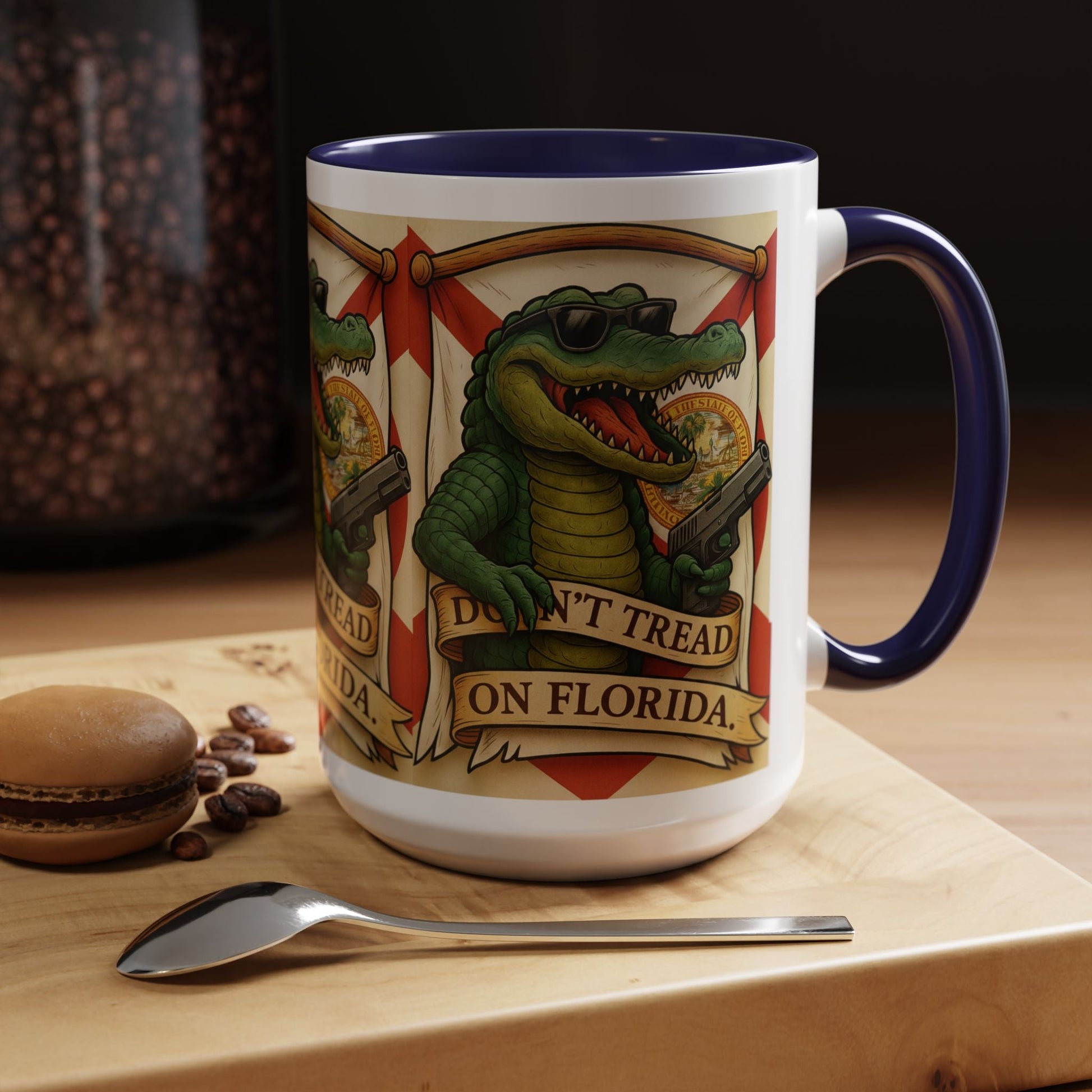 Florida Gator Coffee Mug — Don't Tread on Florida Novelty Cup 16oz - Savage Operators Tactical Tee | Mug | Savage Operators Clothing | Patriotic Apparel | Military Humor | High Quality 15oz