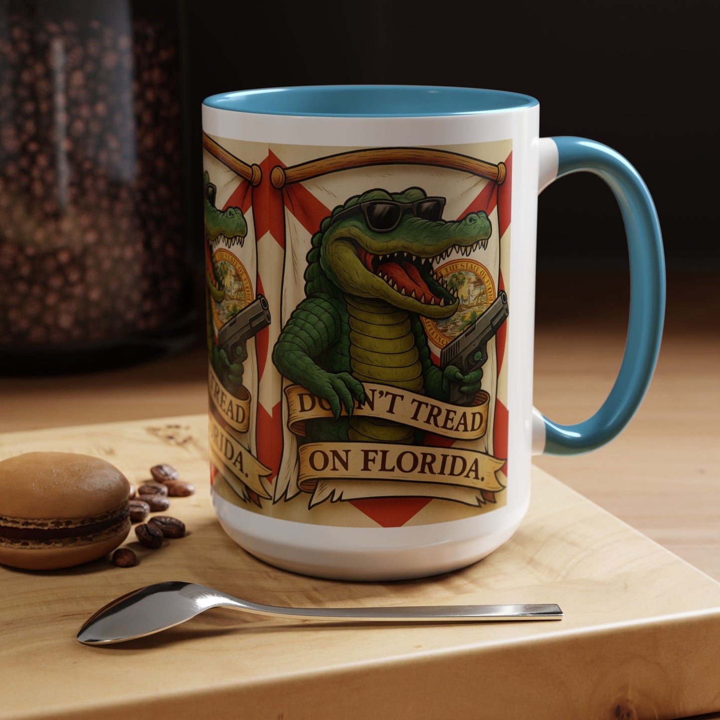 Florida Gator Coffee Mug — Don't Tread on Florida Novelty Cup 16oz - Savage Operators Tactical Tee | Mug | Savage Operators Clothing | Patriotic Apparel | Military Humor | High Quality 15oz