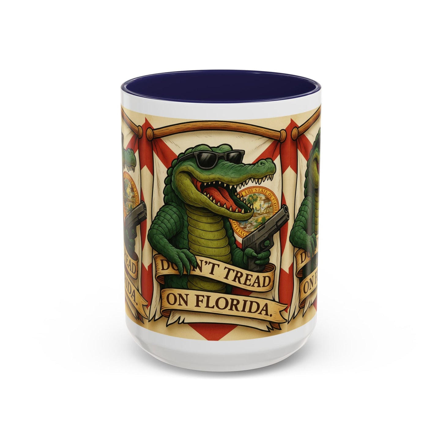 Florida Gator Coffee Mug — Don't Tread on Florida Novelty Cup 16oz - Savage Operators Tactical Tee | Mug | Savage Operators Clothing | Patriotic Apparel | Military Humor | High Quality 15oz