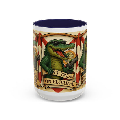 Florida Gator Coffee Mug — Don't Tread on Florida Novelty Cup 16oz - Savage Operators Tactical Tee | Mug | Savage Operators Clothing | Patriotic Apparel | Military Humor | High Quality 15oz